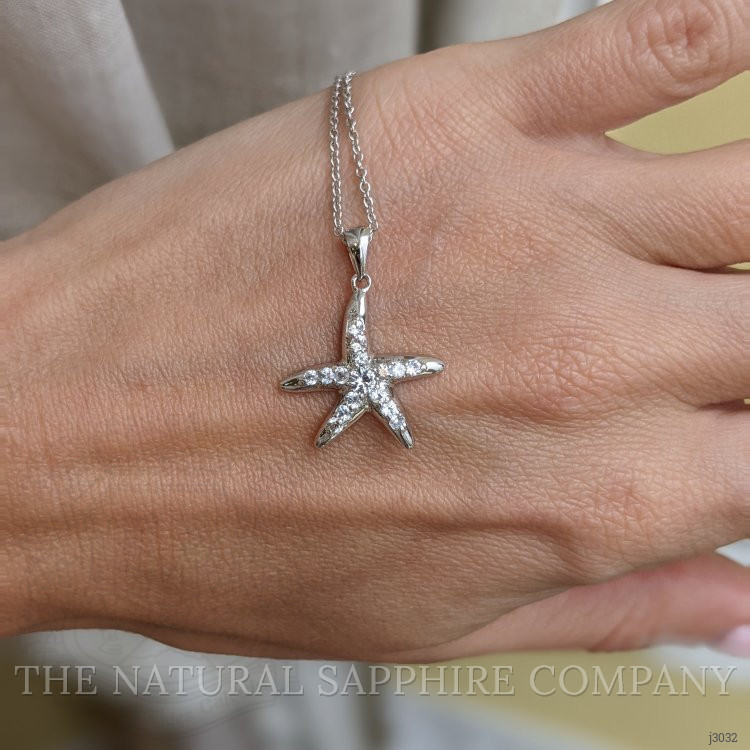 0.78 Ct. White Sapphire Accent Stones Pendant, Silver