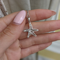 0.78 Ct. White Sapphire Accent Stones Pendant, Silver Life Style