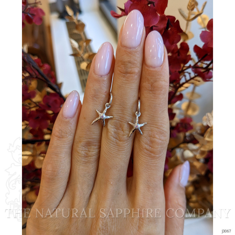 0.02 Ct.Tw. Pink Sapphire Drops Earrings, Silver