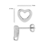 0.02 Ct.Tw.Total Carat Weight White Sapphire Studs Earrings, Silver Image