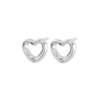 0.02 Ct.Tw.Total Carat Weight White Sapphire Studs Earrings, Silver Image