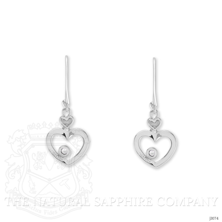 0.10 Ct.Tw. White Sapphire Drops Earrings, Silver