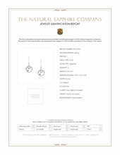 0.10 Ct.Tw.Total Carat Weight Pink Sapphire Bezel Earrings, Silver Scan Report