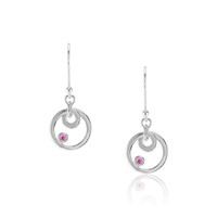 0.10 Ct.Tw. Sapphire Silver earring