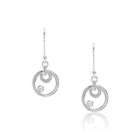 0.10 Ct.Tw. Sapphire Silver earring
