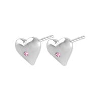 0.04 Ct.Tw. Pink Sapphire Studs Earrings, Silver Image