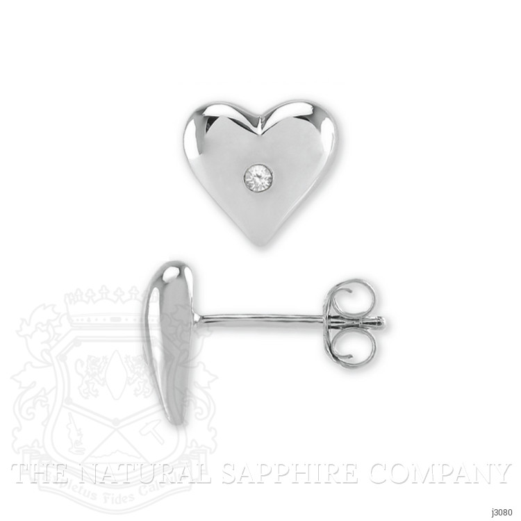 0.04 Ct.Tw. White Sapphire Studs Earrings, Silver