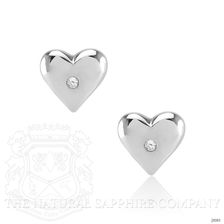 0.04 Ct.Tw. White Sapphire Studs Earrings, Silver