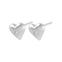 0.04 Ct.Tw. White Sapphire Studs Earrings, Silver Image