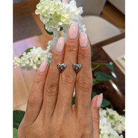 0.04&nbsp;Ct.Tw.Total Carat Weight White Sapphire Studs Earrings, Silver Life Style