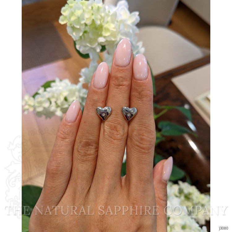 0.04 Ct.Tw. White Sapphire Studs Earrings, Silver