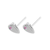 0.04 Ct.Tw. Pink Sapphire Studs Earrings, Silver Image