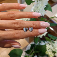 0.04&nbsp;Ct.Tw.Total Carat Weight Pink Sapphire Studs Earrings, Silver Life Style