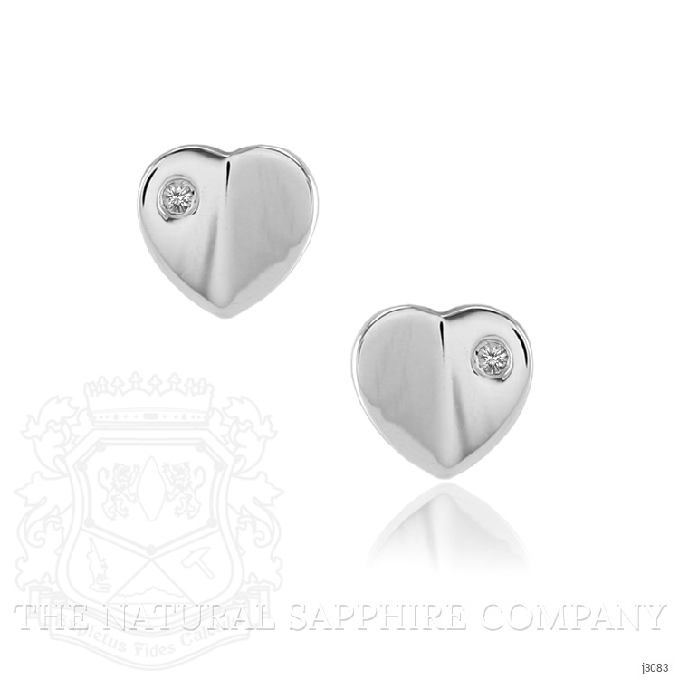 0.04 Ct.Tw. White Sapphire Studs Earrings, Silver