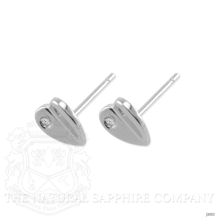 0.04 Ct.Tw. White Sapphire Studs Earrings, Silver