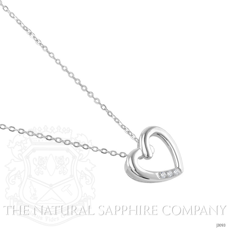 0.03 Ct. White Sapphire Accent Stones Pendant, Silver