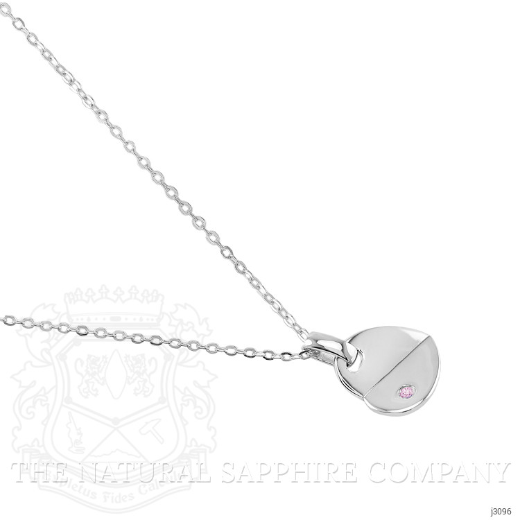 0.03 Ct. Pink Sapphire Solitaire Pendant, Silver