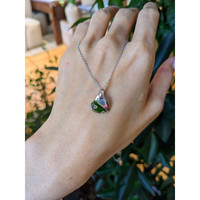 0.03 Ct. Pink Sapphire Solitaire Pendant, Silver Life Style