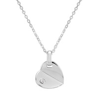 0.03 Ct. White Sapphire Solitaire Pendant, Silver Video