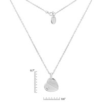 0.03 Ct. White Sapphire Solitaire Pendant, Silver Image