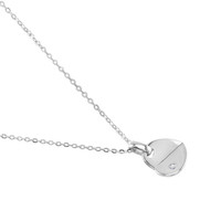 0.03 Ct. White Sapphire Solitaire Pendant, Silver Image