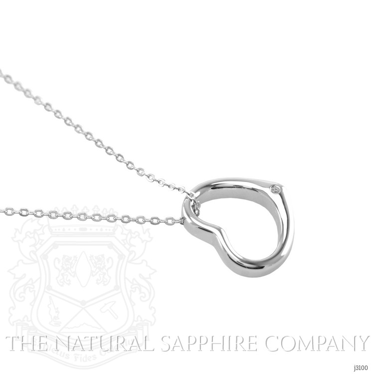 0.02 Ct. White Sapphire Solitaire Pendant, Silver