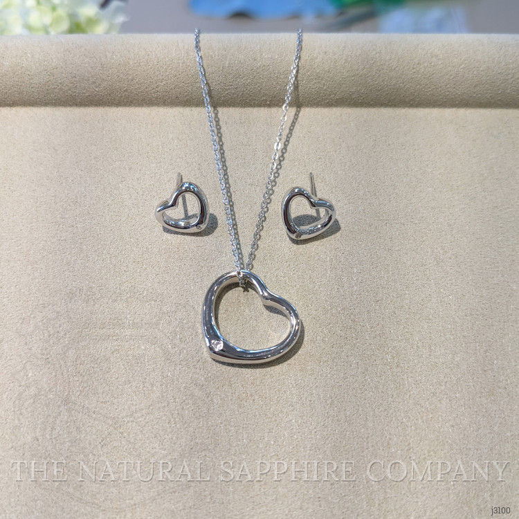 0.02 Ct. White Sapphire Solitaire Pendant, Silver