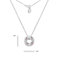 0.08 Ct. Pink Sapphire Accent Stones Pendant, Silver Image