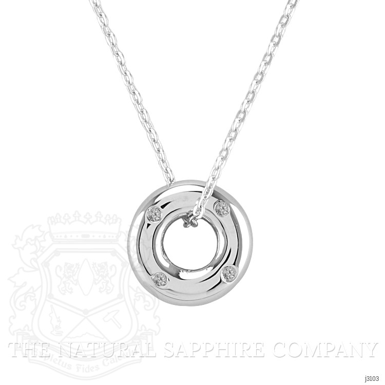 0.08 Ct. White Sapphire Accent Stones Pendant, Silver
