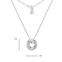 0.08 Ct. White Sapphire Accent Stones Pendant, Silver Image