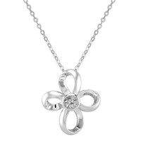 0.20 Ct. White Sapphire Accent Stones Pendant, Silver Video