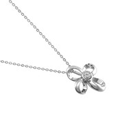 0.20 Ct. White Sapphire Accent Stones Pendant, Silver Image