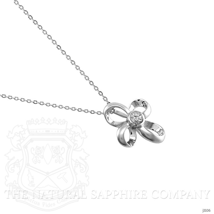 0.20 Ct. White Sapphire Accent Stones Pendant, Silver