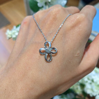 0.20 Ct. White Sapphire Accent Stones Pendant, Silver Life Style