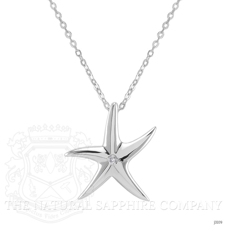 0.02 Ct. White Sapphire Accent Stones Pendant, Silver