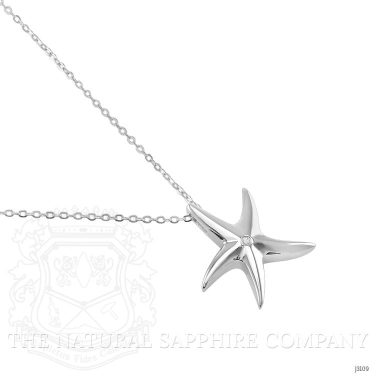 0.02 Ct. White Sapphire Accent Stones Pendant, Silver