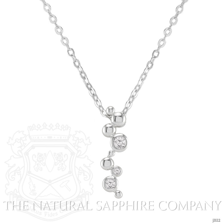 0.13 Ct. White Sapphire Accent Stones Pendant, Silver
