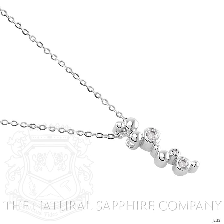 0.13 Ct. White Sapphire Accent Stones Pendant, Silver