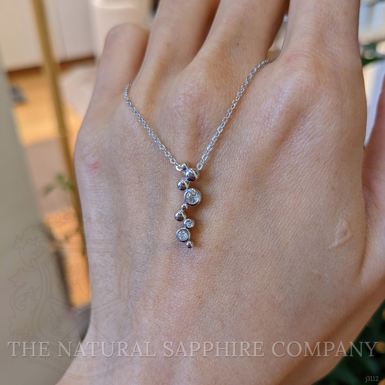 0.13 Ct. White Sapphire Accent Stones Pendant, Silver