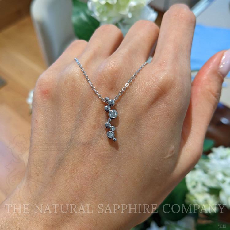 0.13 Ct. White Sapphire Accent Stones Pendant, Silver