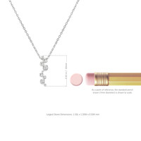 0.16 Ct. White Sapphire Accent Stones Pendant, Silver Image