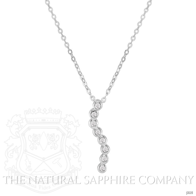 0.16 Ct. White Sapphire Accent Stones Pendant, Silver