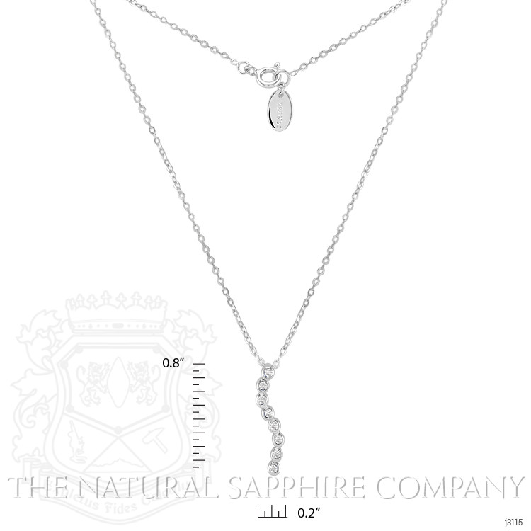 0.16 Ct. White Sapphire Accent Stones Pendant, Silver