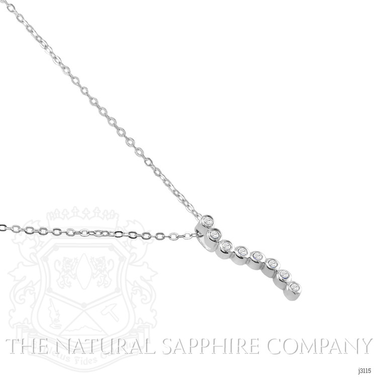 0.16 Ct. White Sapphire Accent Stones Pendant, Silver