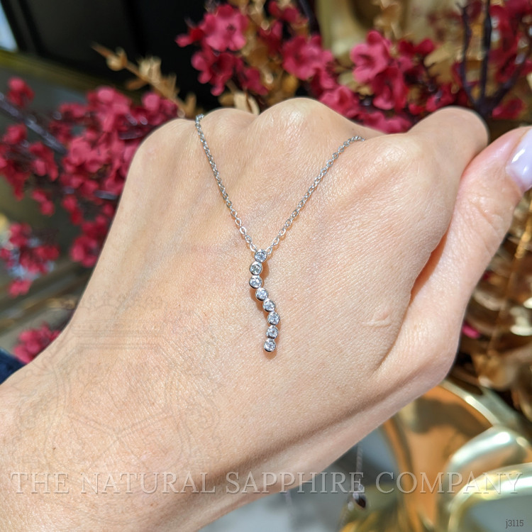 0.16 Ct. White Sapphire Accent Stones Pendant, Silver