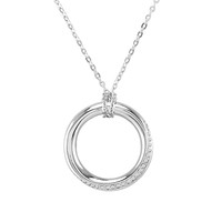 0.50 Ct. Sapphire Accent Stones Pendant, Silver Image
