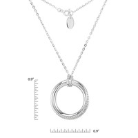 0.50 Ct. Sapphire Accent Stones Pendant, Silver Image