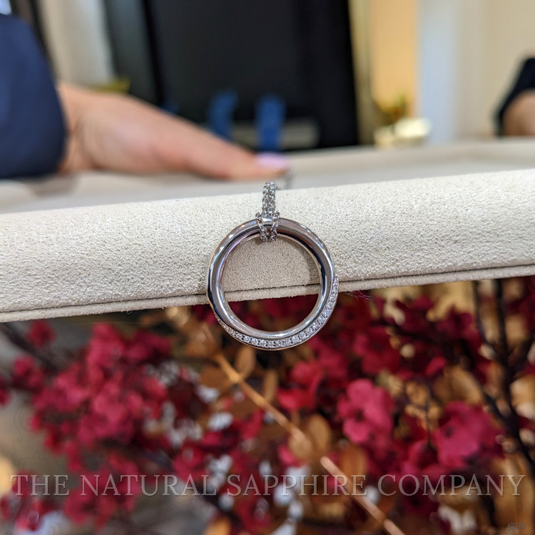0.50 Ct. White Sapphire Accent Stones Pendant, Silver