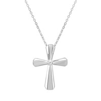 0.05 Ct. White Sapphire Accent Stones Pendant, Silver Video