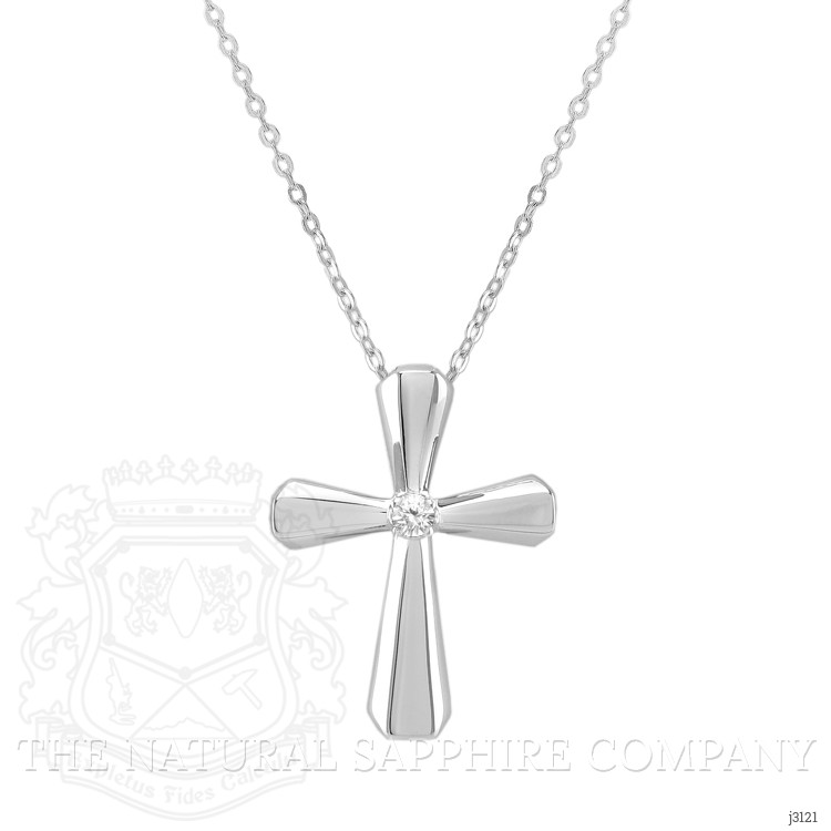 0.05 Ct. White Sapphire Accent Stones Pendant, Silver